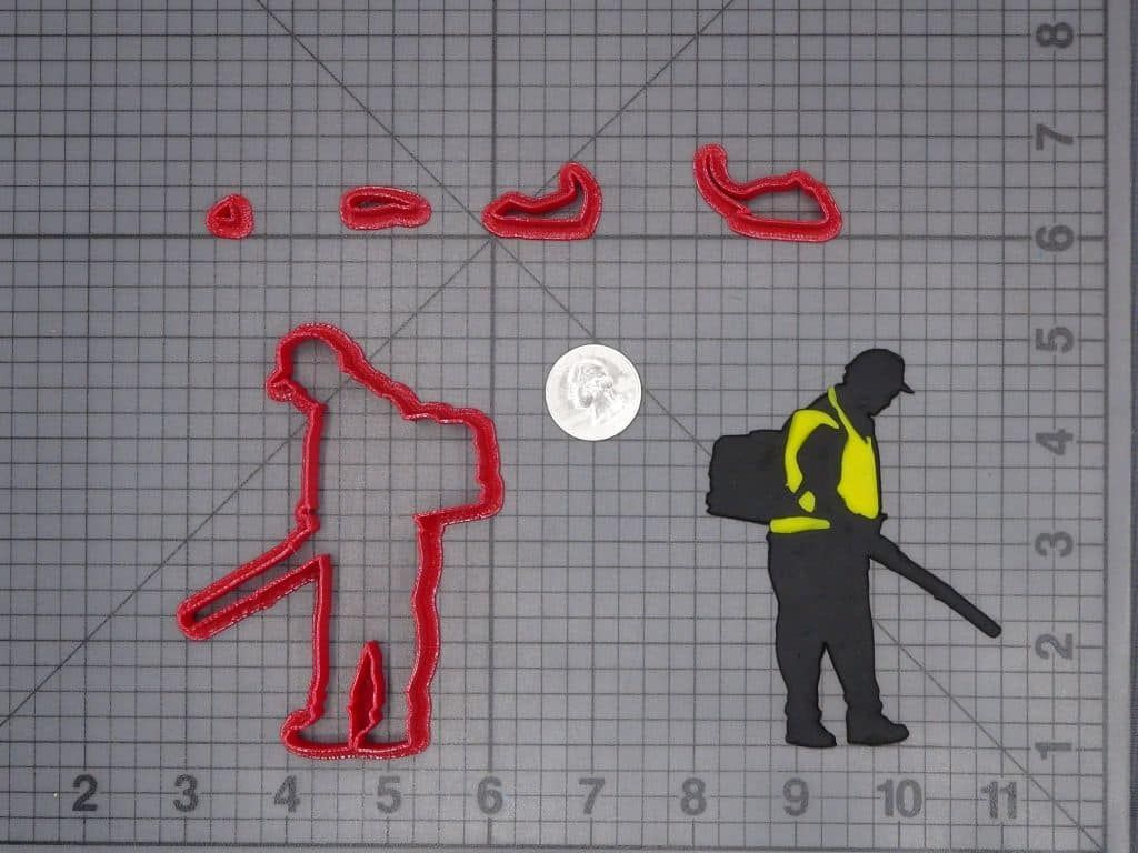 Man with Leaf Blower 266-H405 Cookie Cutter Set