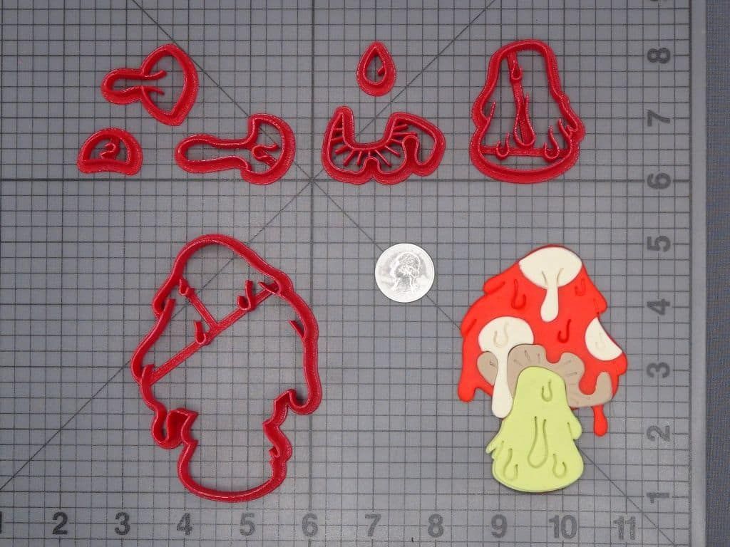 Mushroom Melting 266-H346 Cookie Cutter Set