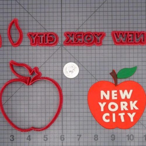 New York City Apple 266-H343 Cookie Cutter Set