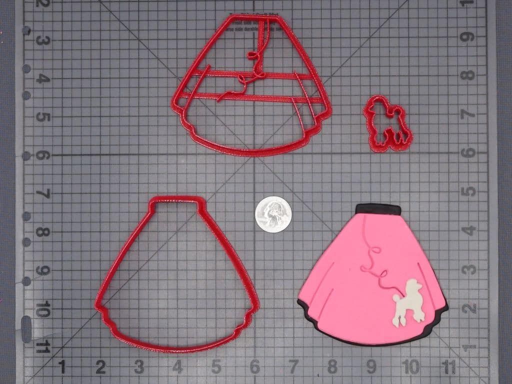 Poodle Skirt 266-H254 Cookie Cutter Set