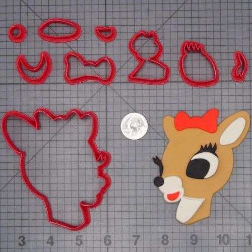 Rudolph the Red Nosed Reindeer - Clarice Head 266-H714 Cookie Cutter Set