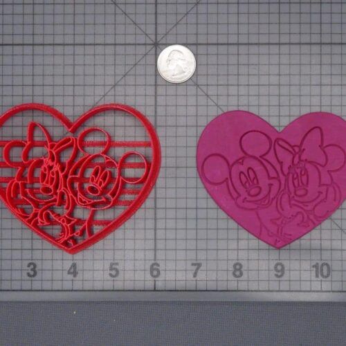 Valentines Day - Mickey and Minnie Mouse Heart 266-H286 Cookie Cutter