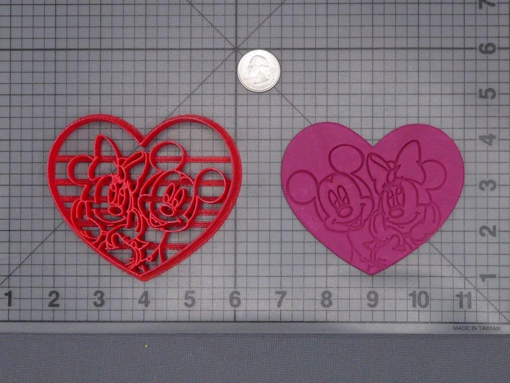 Valentines Day - Mickey and Minnie Mouse Heart 266-H286 Cookie Cutter