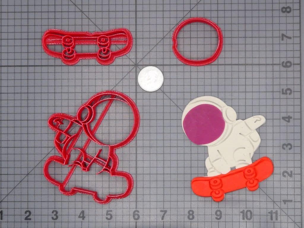 Astronaut on Skate Board 266-H652 Cookie Cutter Set