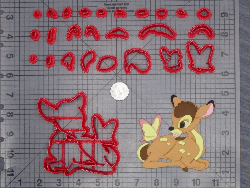 Bambi with Butterfly 266-H323 Cookie Cutter Set