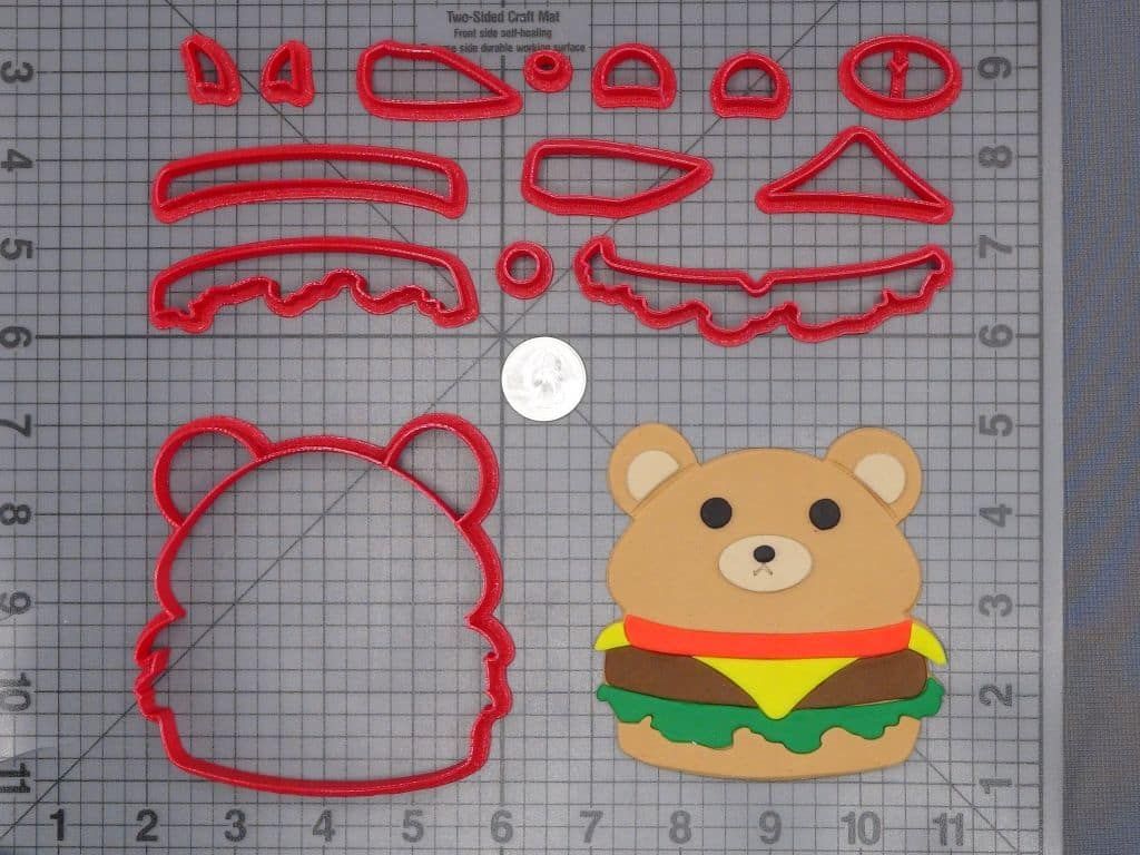 Bear Hamburger 266-H124 Cookie Cutter Set