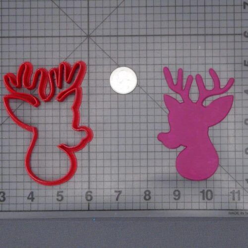 Christmas - Reindeer Head 266-H739 Cookie Cutter Silhouette
