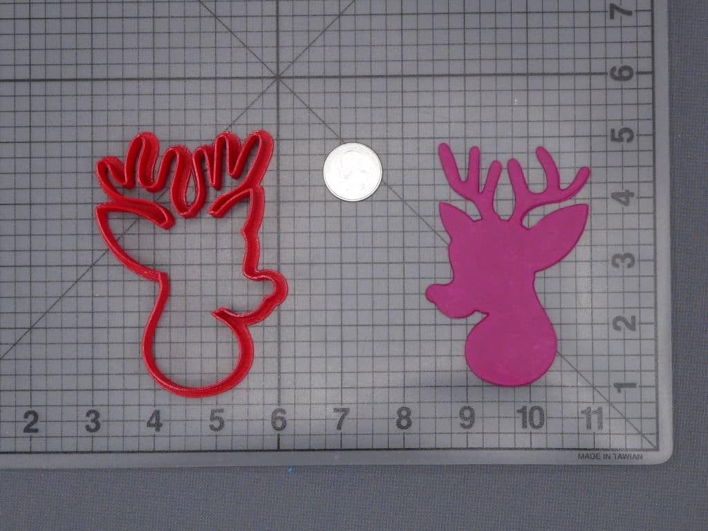 Christmas - Reindeer Head 266-H739 Cookie Cutter Silhouette