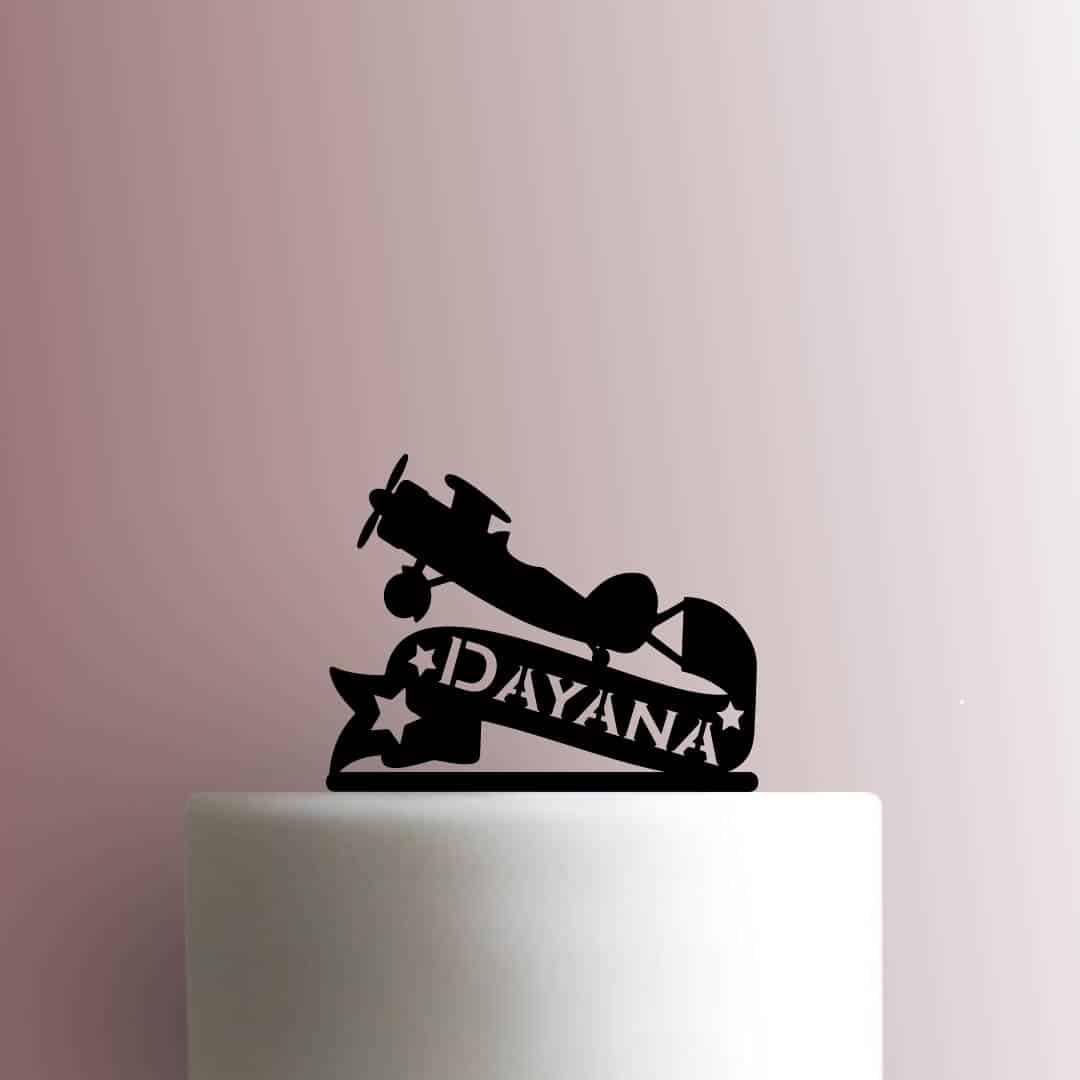 Custom Airplane Name 225-B292 Cake Topper