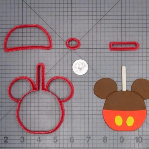 Disneyland - Mickey Mouse Candy Apple 266-H854 Cookie Cutter Set