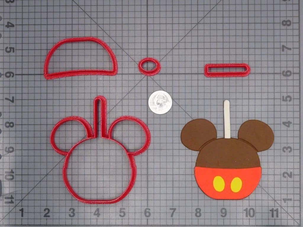 Disneyland - Mickey Mouse Candy Apple 266-H854 Cookie Cutter Set