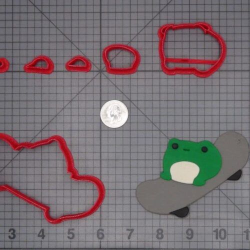 Frog on Skateboard 266-H659 Cookie Cutter Set