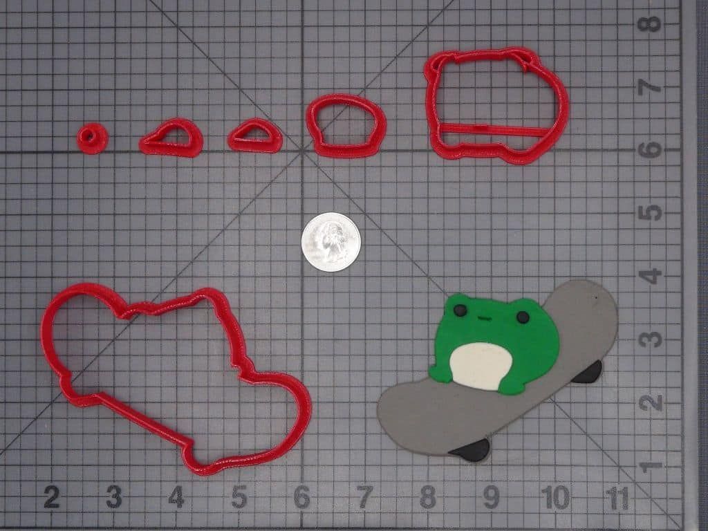 Frog on Skateboard 266-H659 Cookie Cutter Set