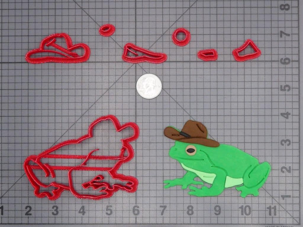 Frog with Cowboy Hat 266-H894 Cookie Cutter Set
