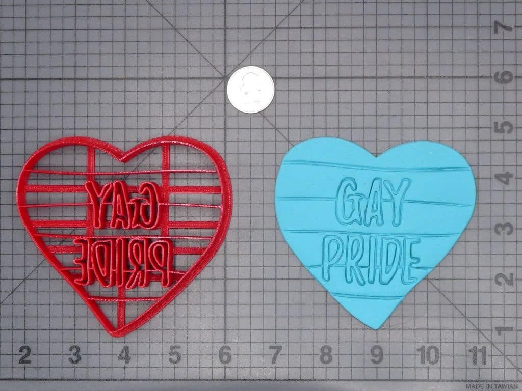 Gay Pride Heart 266-H808 Cookie Cutter