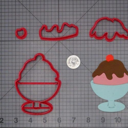Ice Cream Sundae 266-H796 Cookie Cutter Set
