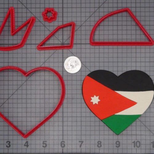 Jordan Flag Heart 266-H661 Cookie Cutter Set