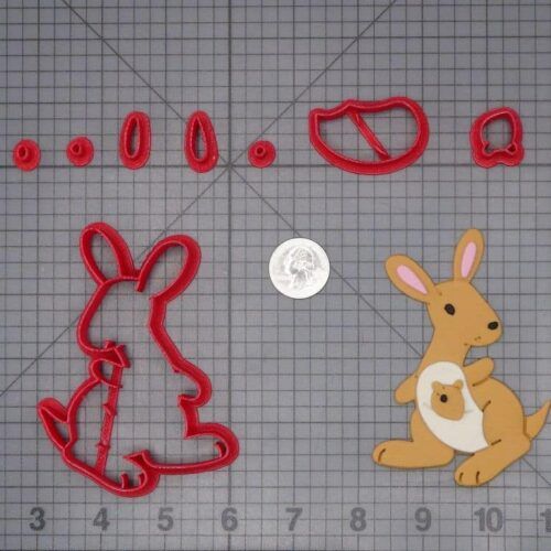 Kangaroo Mom and Baby 266-H370 Cookie Cutter Set