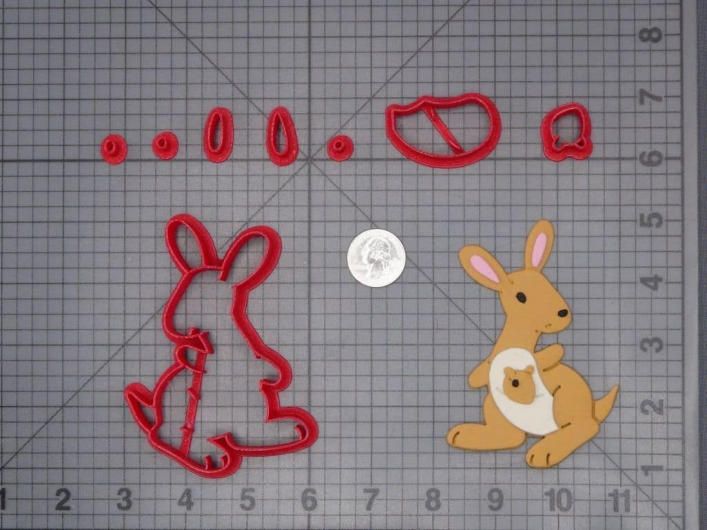 Kangaroo Mom and Baby 266-H370 Cookie Cutter Set