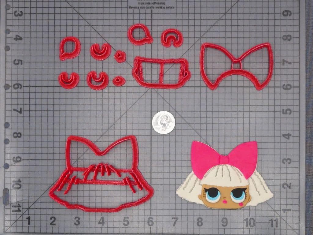LOL Surprise Dolls - Diva Head 266-H333 Cookie Cutter Set