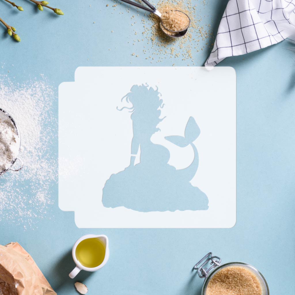 Mermaid on Rock 783-H136 Stencil