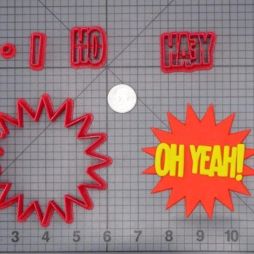 OH YEAH Action Word Bubble 266-H482 Cookie Cutter Set