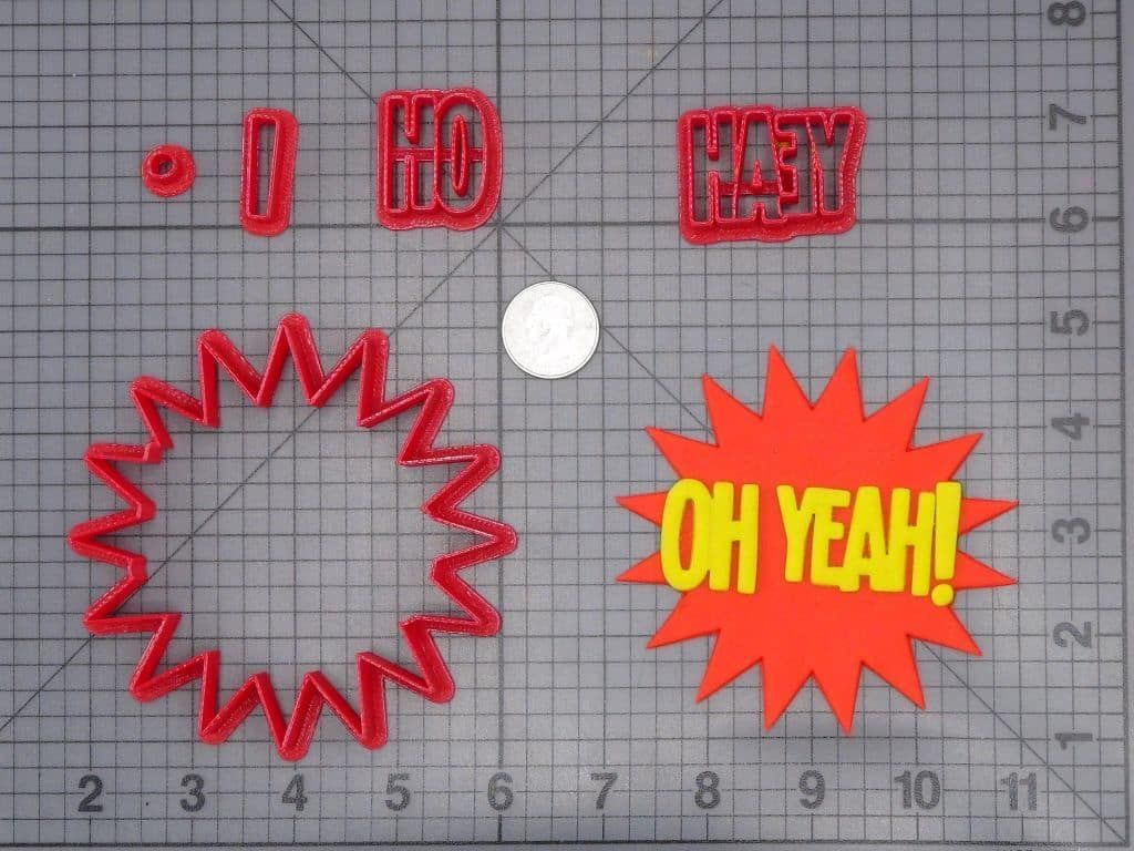 OH YEAH Action Word Bubble 266-H482 Cookie Cutter Set