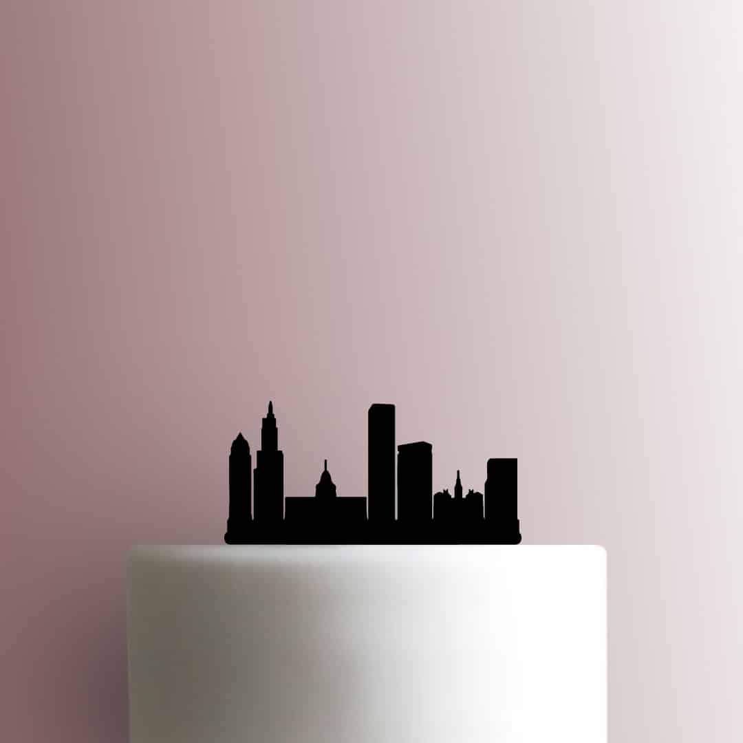 Providence Rhode Island Skyline 225-B351 Cake Topper