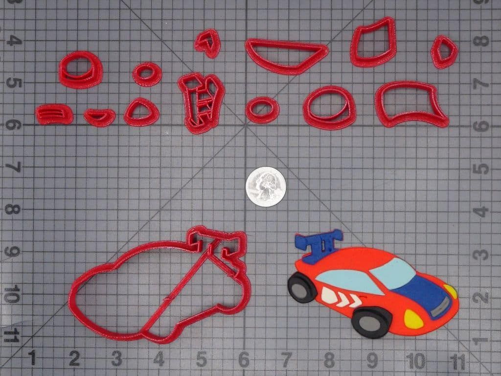 Race Car 266-H338 Cookie Cutter Set