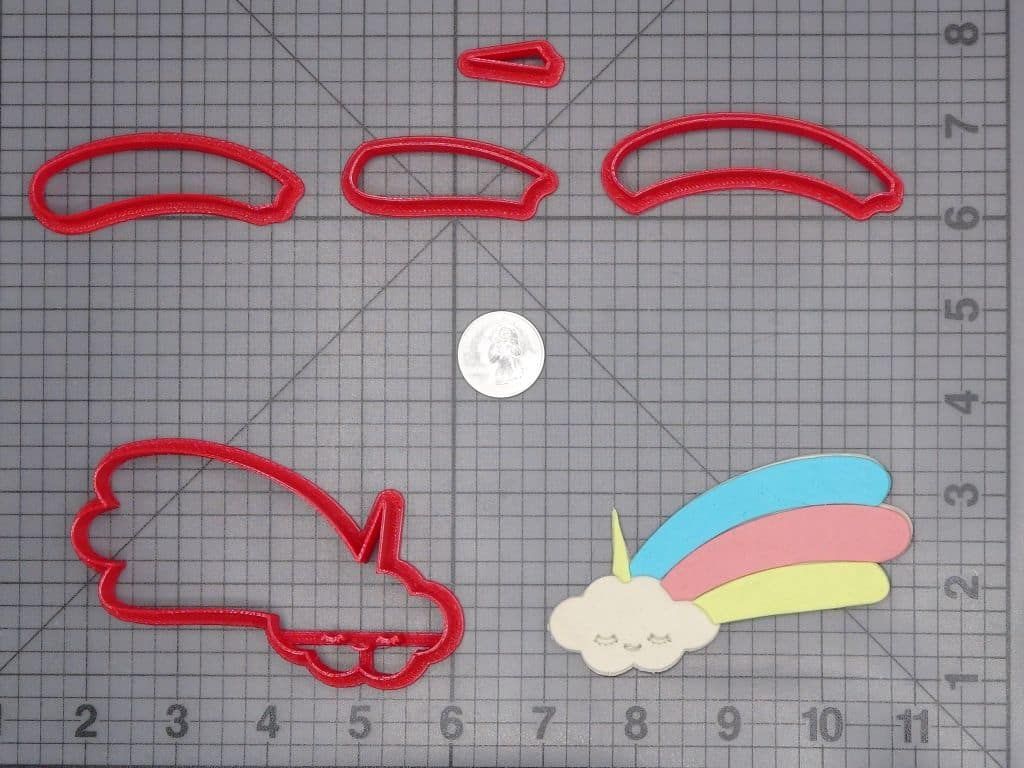Rainbow Unicorn Cloud 266-H862 Cookie Cutter Set