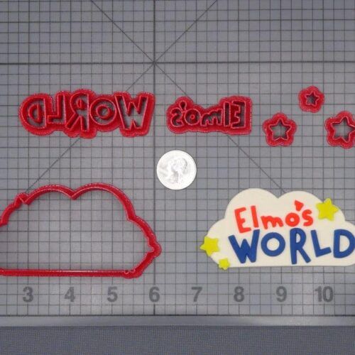 Sesame Street - Elmos World Logo 266-H553 Cookie Cutter Set