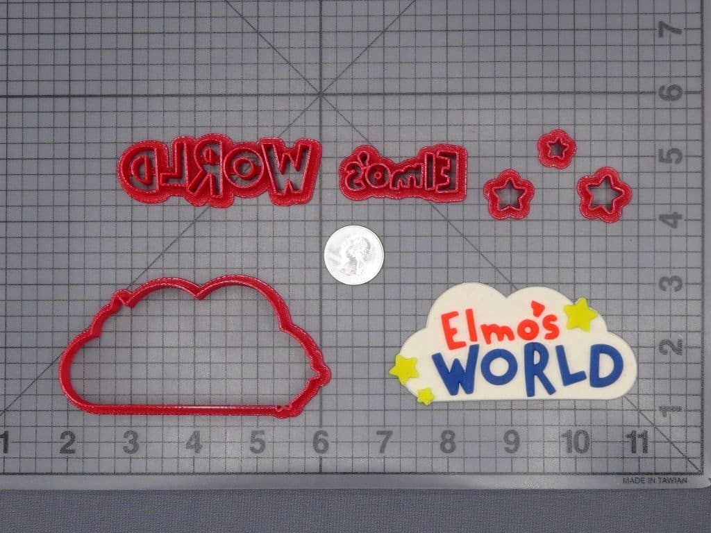 Sesame Street - Elmos World Logo 266-H553 Cookie Cutter Set
