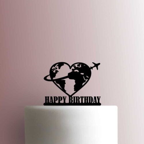 Travel Love Happy Birthday 225-B360 Cake Topper