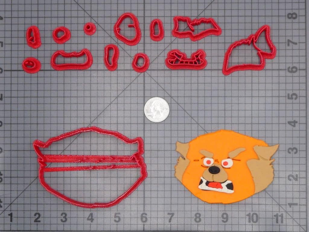Turning Red - Meilin Red Panda Head 266-H292 Cookie Cutter Set