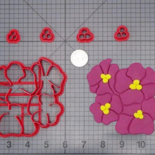 Violets Flowers 266-H399 Cookie Cutter Set
