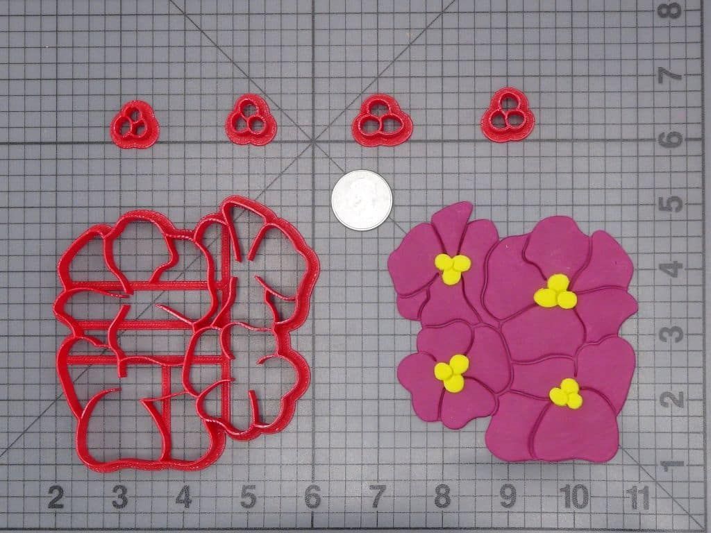 Violets Flowers 266-H399 Cookie Cutter Set