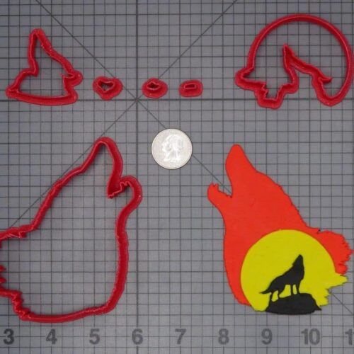 Wolf Howling 266-H582 Cookie Cutter Set