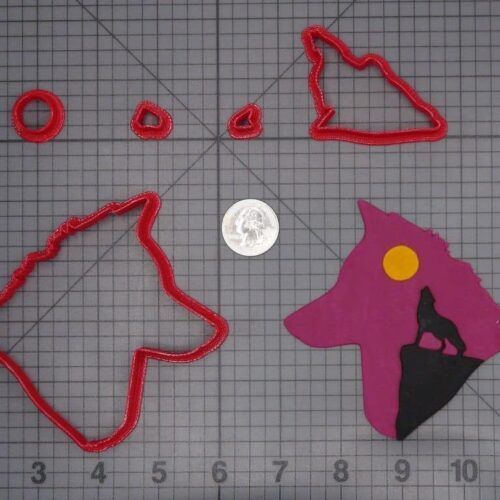 Wolf Howling 266-H617 Cookie Cutter Set