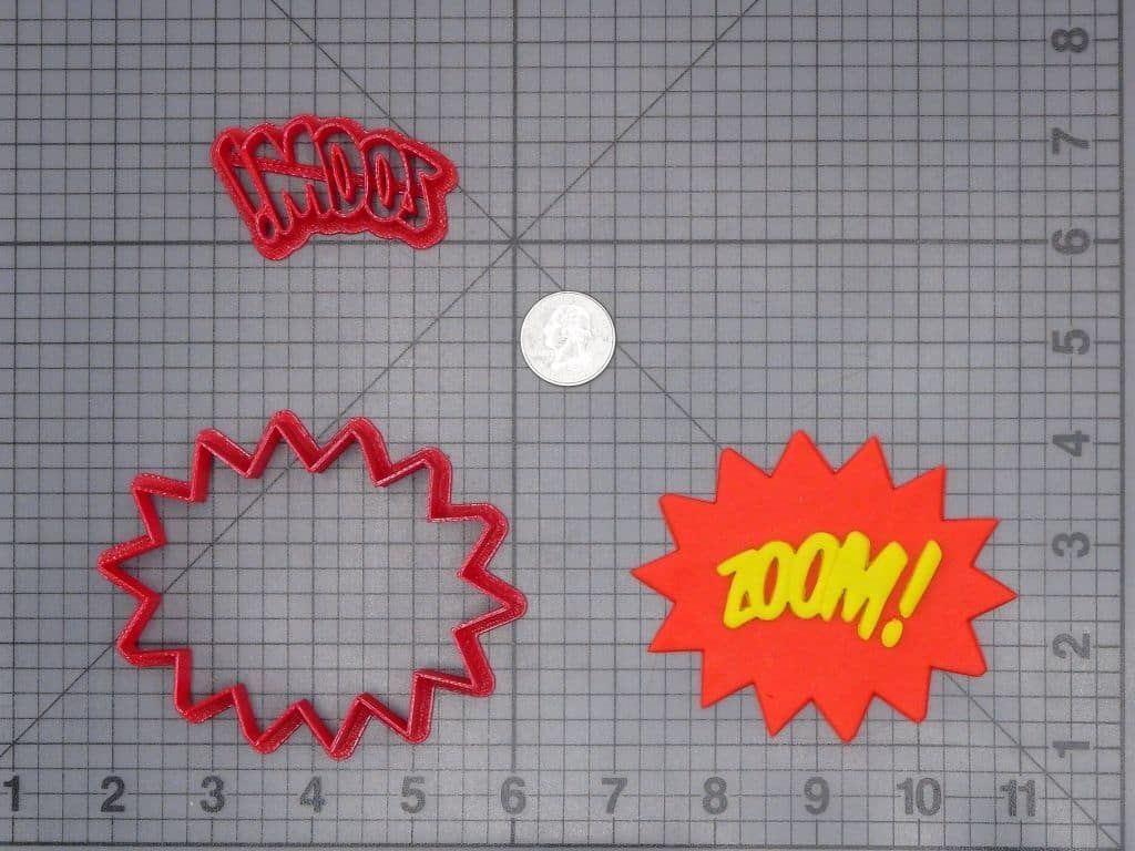 ZOOM Action Word Bubble 266-H696 Cookie Cutter Set