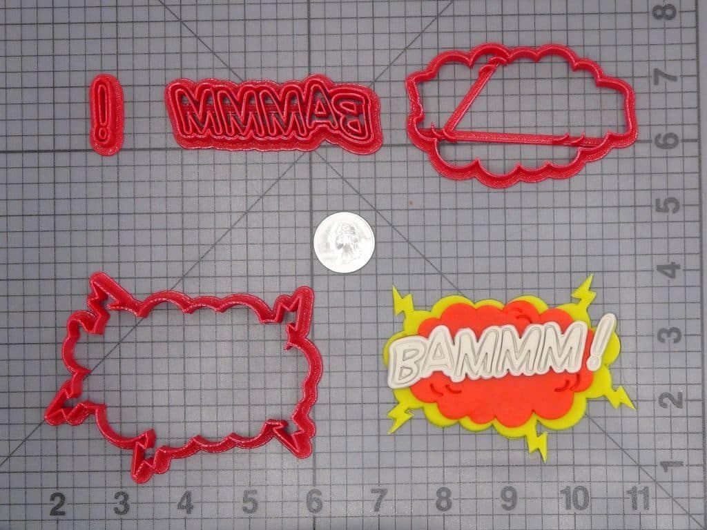 BAMMM Action Word Bubble 266-H653 Cookie Cutter Set