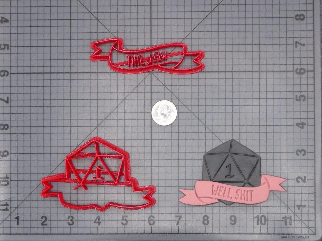 D20 Natural One Well Shit 266-H991 Cookie Cutter Set