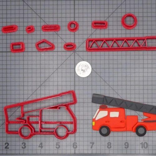 Fire Truck 266-H974 Cookie Cutter Set