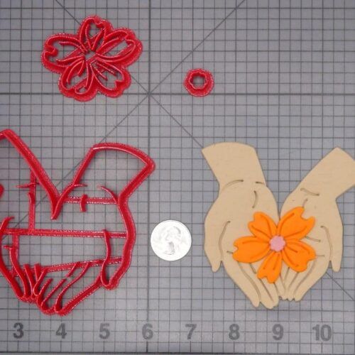 Flower in Hands 266-H892 Cookie Cutter Set