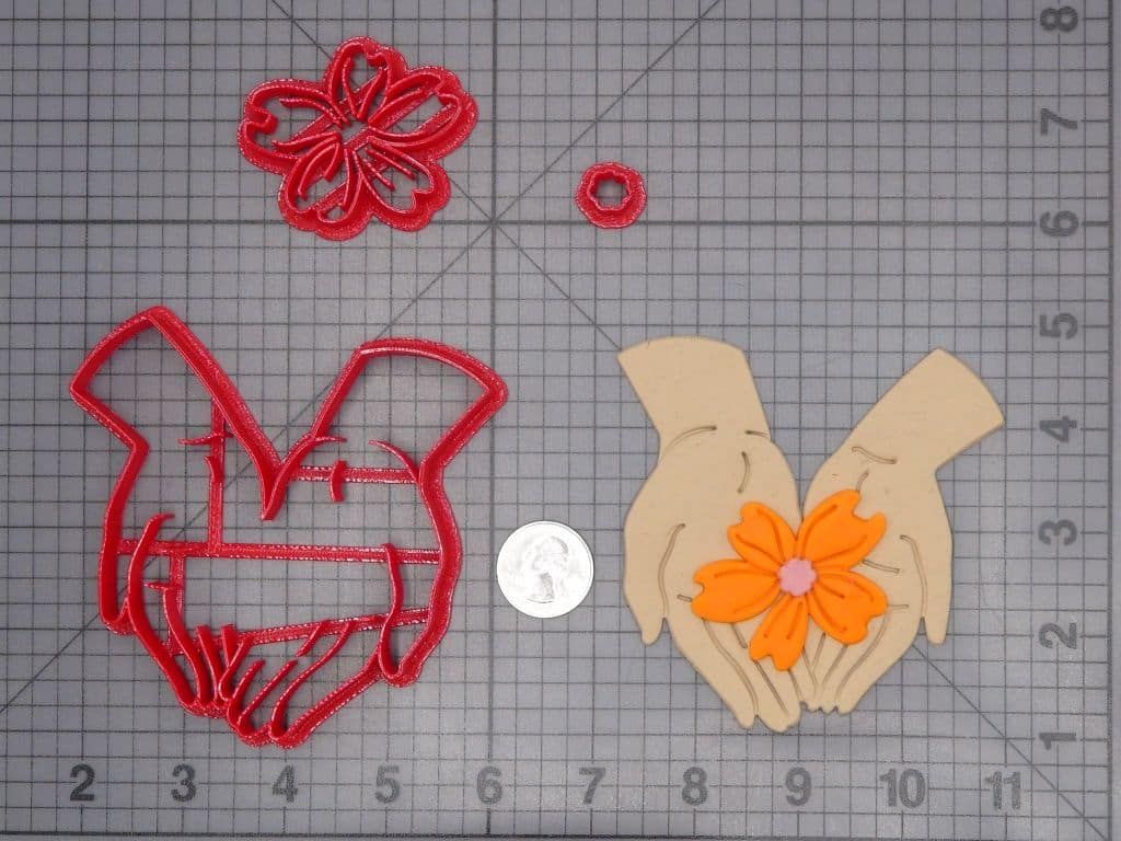 Flower in Hands 266-H892 Cookie Cutter Set