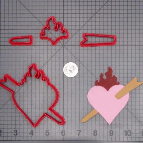 Heart in Flames 266-H891 Cookie Cutter Set