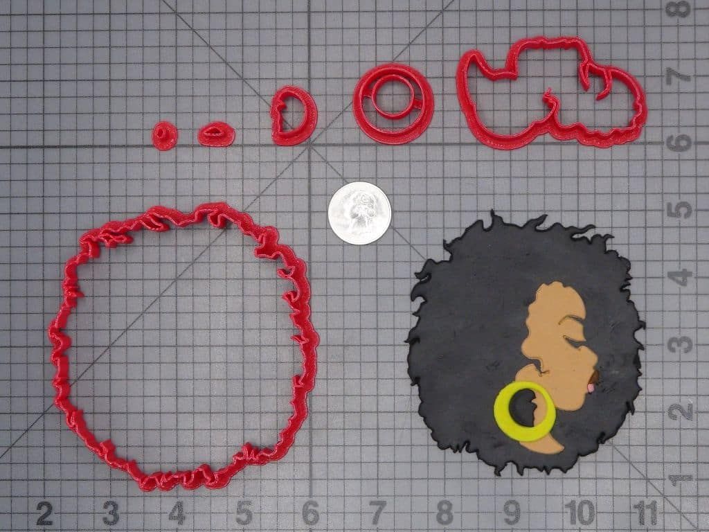 Afro Girl Head 266-I096 Cookie Cutter Set
