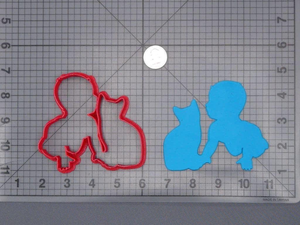 Baby and Cat 266-H982 Cookie Cutter