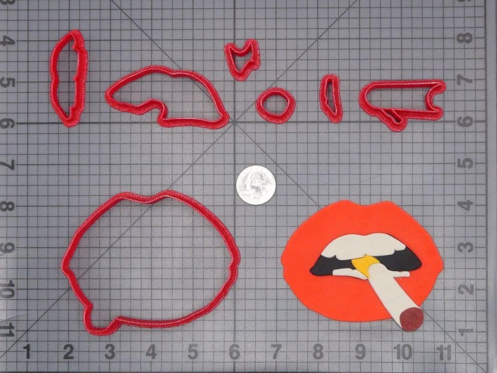 Cigarette Mouth 266-H995 Cookie Cutter Set