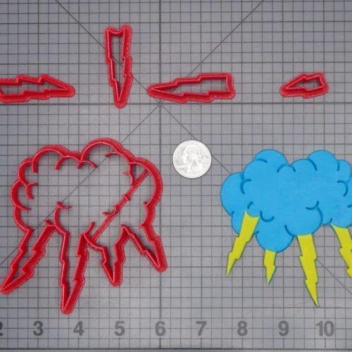 Cloud Lightning Storm 266-I067 Cookie Cutter Set