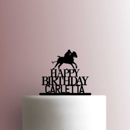 Custom Polo Happy Birthday Name 225-B370 Cake Topper
